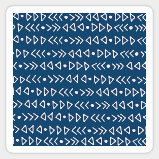 Triangles and Arrows Pattern Navy Blue and Blush Pink Sticker